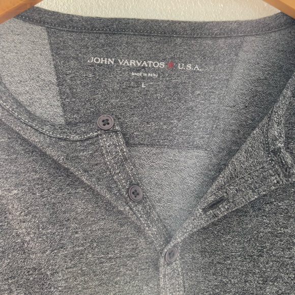 John varvatos shirt sleeve Henley grey - Picture 3 of 3
